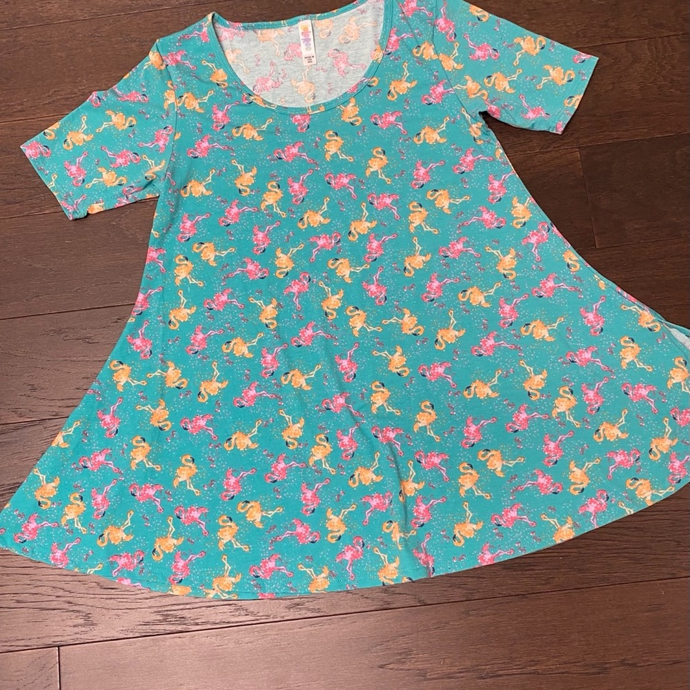 EUC Size XXS Flamingo Print LuLaRoe Classic
